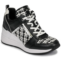 Sko Dame Lave sneakers MICHAEL Michael Kors GEORGIE TRAINER Sort / Hvid