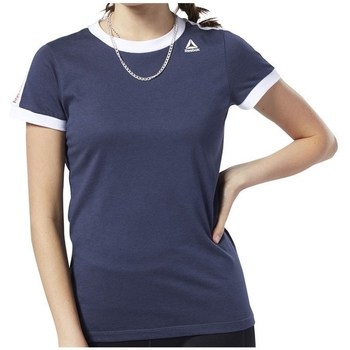 textil Dame T-shirts m. korte ærmer Reebok Sport Linear Logo Tee Marineblå