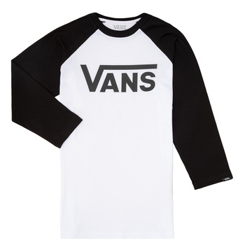 textil Børn Langærmede T-shirts Vans VANS CLASSIC RAGLAN Sort / Hvid