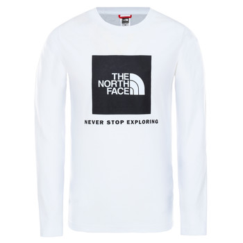 textil Dreng Langærmede T-shirts The North Face NEW BOX LOGO TEE Hvid