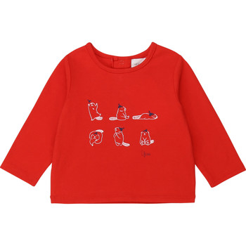 textil Pige Langærmede T-shirts Carrément Beau Y95252 Rød