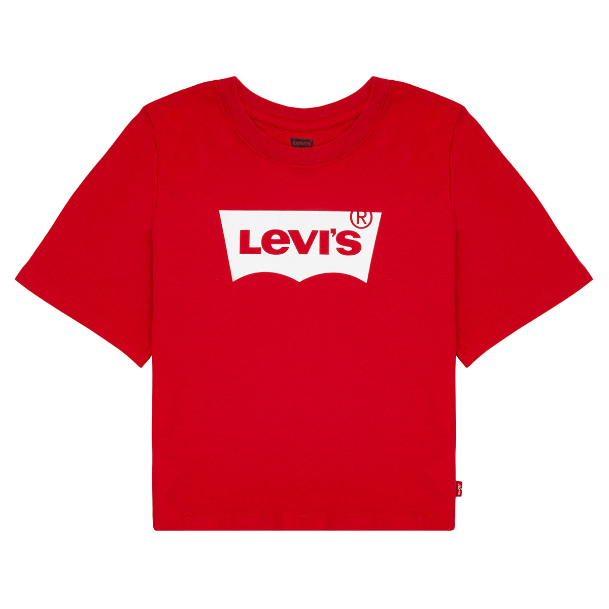 textil Pige T-shirts m. korte ærmer Levi's LIGHT BRIGHT CROPPED TEE Rød