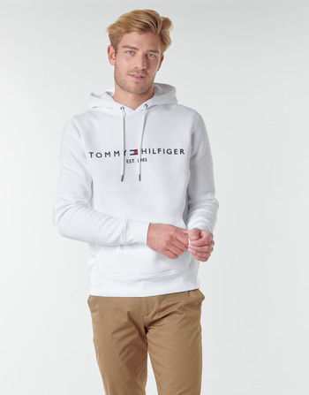 textil Herre Sweatshirts Tommy Hilfiger TOMMY LOGO HOODY Hvid