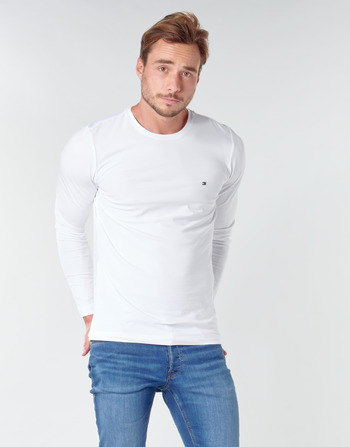 textil Herre Langærmede T-shirts Tommy Hilfiger STRETCH SLIM FIT LONG SLEEVE TEE Hvid
