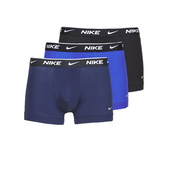 Undertøj Herre Trunks Nike EVERYDAY COTTON STRETCH X3 Sort / Marineblå / Blå