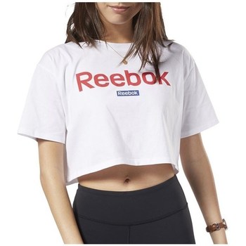 T-shirts m. korte ærmer Reebok Sport  Linear Logo Crop Tee