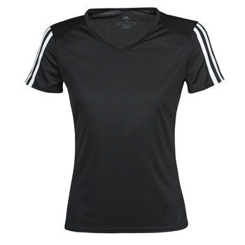 textil Dame T-shirts m. korte ærmer adidas Performance RUN IT TEE 3S W Sort