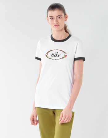 textil Dame T-shirts m. korte ærmer Nike W NSW TEE FEMME RINGER Hvid
