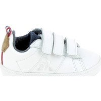Sko Dreng Sneakers Le Coq Sportif Courtclassic BB Blanc Marron Hvid