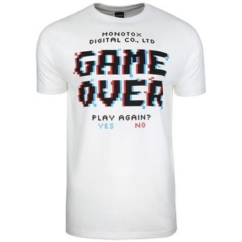 textil Herre T-shirts m. korte ærmer Monotox Game Over Hvid