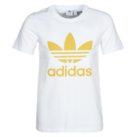 textil Dame T-shirts m. korte ærmer adidas Originals TREFOIL TEE Hvid