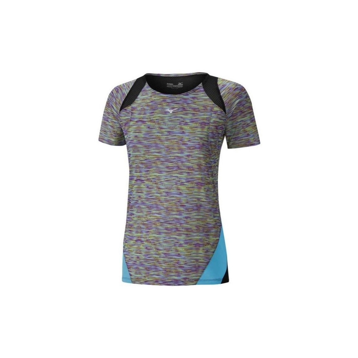 textil Dame T-shirts m. korte ærmer Mizuno Aero Tee Sort, Grå, Azurblå