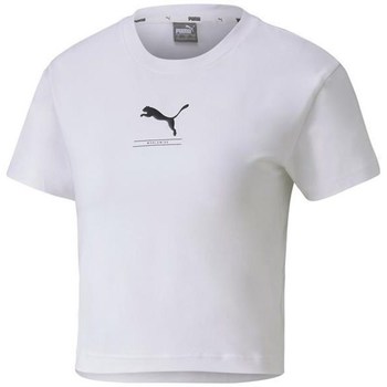 textil Dame T-shirts m. korte ærmer Puma Nutility Fitted Tee Hvid