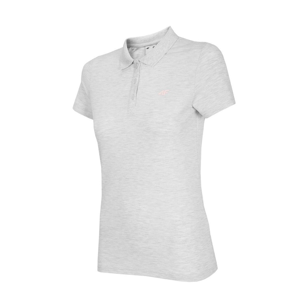 textil Dame T-shirts m. korte ærmer 4F NOSH4 TSD007 Biały Melanż Hvid, Grå