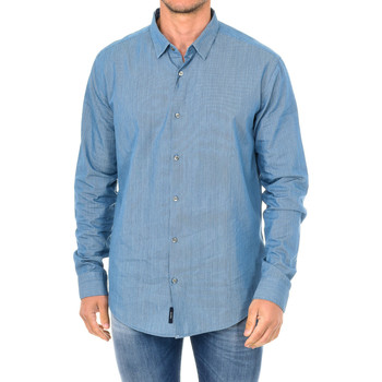 textil Herre Skjorter m. lange ærmer Armani jeans 3Y6C09-6NDZZ-0500 Blå