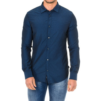 textil Herre Skjorter m. lange ærmer Armani jeans 3Y6C54-6N2WZ-2514 Blå