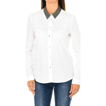 textil Dame Skjorter / Skjortebluser Armani jeans 6X5C02-5N0KZ-1100 Hvid
