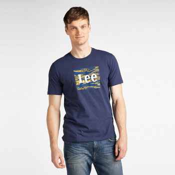 textil Herre T-shirts m. korte ærmer Lee T-shirt  Camo Package Dark Navy bleu marine/jaune/blanc