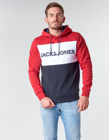 textil Herre Sweatshirts Jack & Jones JJELOGO BLOCKING Rød