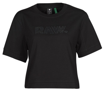 textil Dame T-shirts m. korte ærmer G-Star Raw BOXY FIT RAW EMBROIDERY TEE Sort