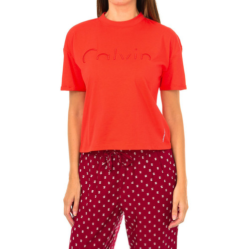 textil Dame T-shirts m. korte ærmer Calvin Klein Jeans J20J206171-690 Rød
