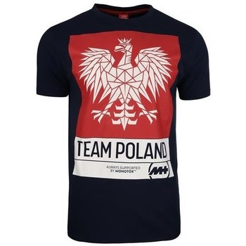 textil Herre T-shirts m. korte ærmer Monotox Eagle Stamp Sort, Hvid, Rød