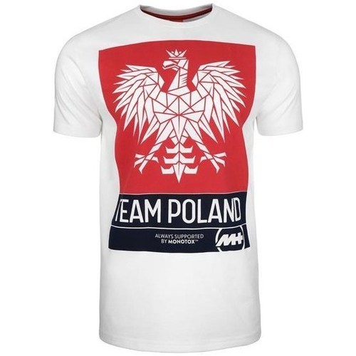 textil Herre T-shirts m. korte ærmer Monotox Eagle Stamp Sort, Rød, Hvid