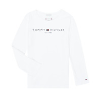 textil Pige Langærmede T-shirts Tommy Hilfiger KG0KG05247-YBR-J Hvid