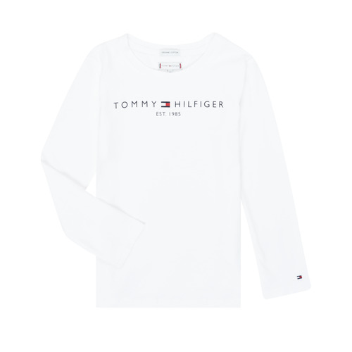textil Pige Langærmede T-shirts Tommy Hilfiger ESSENTIAL TEE L/S Hvid