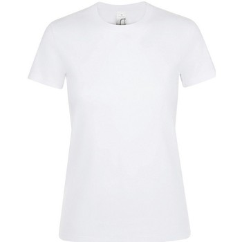textil Dame T-shirts m. korte ærmer Sols 01825 Hvid