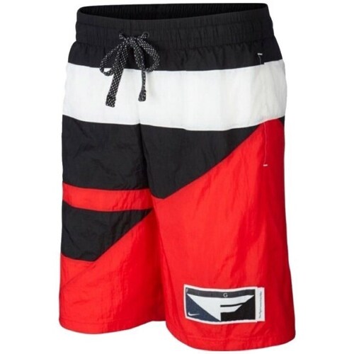 textil Herre Halvlange bukser Nike Flight Short Sort, Hvid, Rød