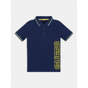 textil Dreng Polo-t-shirts m. korte ærmer Guess L1GP00-KADZ0-DEKB Marineblå