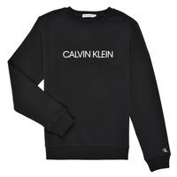 textil Børn Sweatshirts Calvin Klein Jeans INSTITUTIONAL LOGO SWEATSHIRT Sort