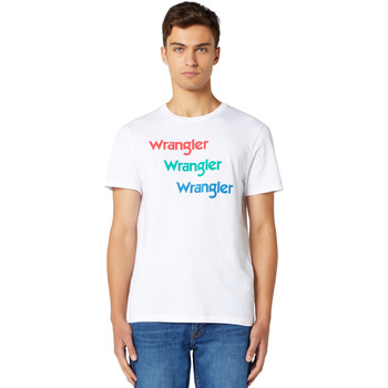 textil Herre T-shirts & poloer Wrangler W7D7D3989 Hvid