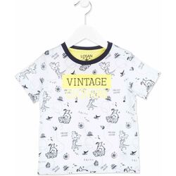 textil Børn T-shirts m. korte ærmer Losan 815-1004AC hvid