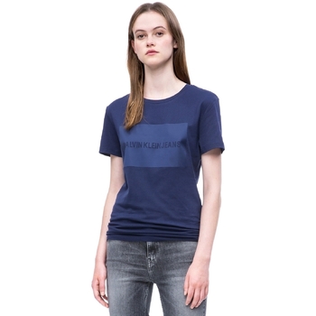 textil Dame T-shirts & poloer Calvin Klein Jeans J20J207949 Blå