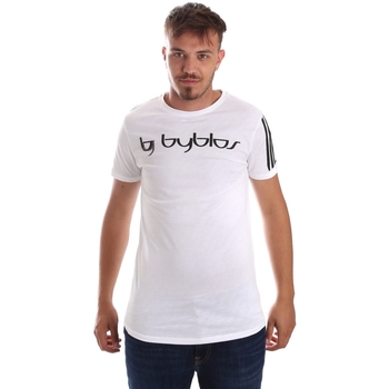 textil Herre T-shirts m. korte ærmer Byblos Blu 2MT0016 TE0046 hvid