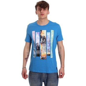 textil Herre T-shirts & poloer Gaudi 011BU64028 Blå