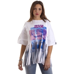 textil Dame T-shirts m. korte ærmer Versace B2HVB7V730384003 hvid