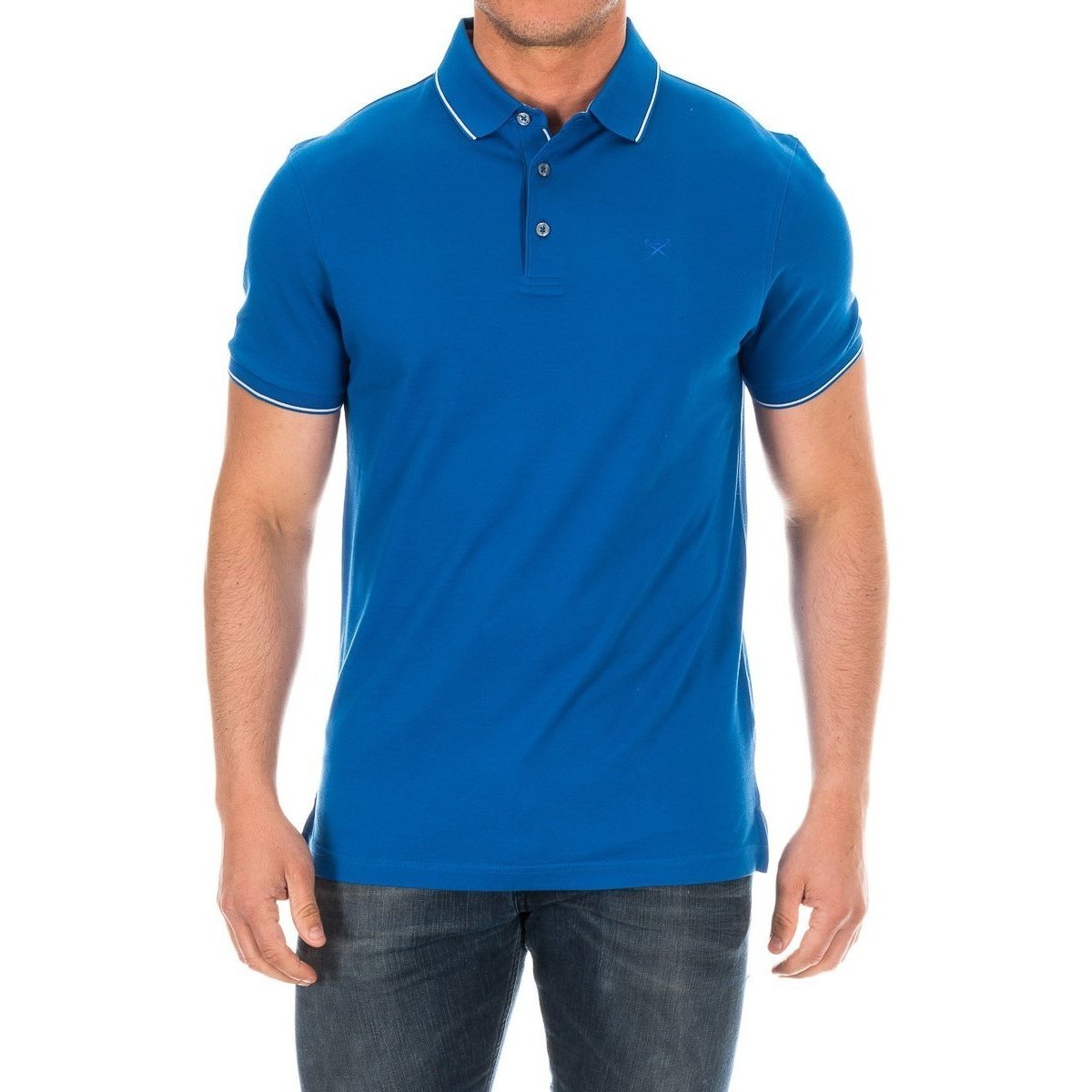 textil Herre Polo-t-shirts m. korte ærmer Hackett HM561517-501 Blå
