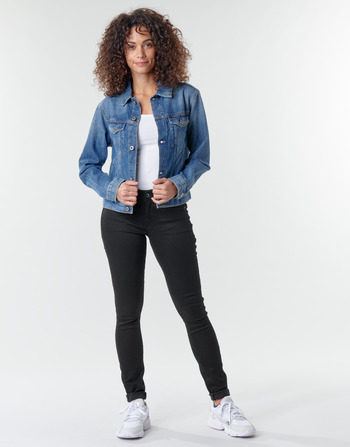 textil Dame Jeans - skinny G-Star Raw Midge Zip Mid Skinny Wmn Pitch / Sort