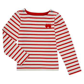 textil Pige Langærmede T-shirts Petit Bateau MAHALIA Flerfarvet