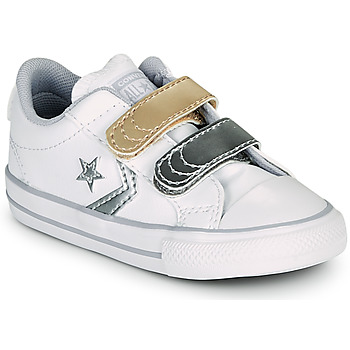 Sko Pige Lave sneakers Converse STAR PLAYER 2V METALLIC LEATHER OX Hvid
