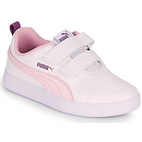 Sko Pige Lave sneakers Puma COURTFLEX PS Hvid / Pink