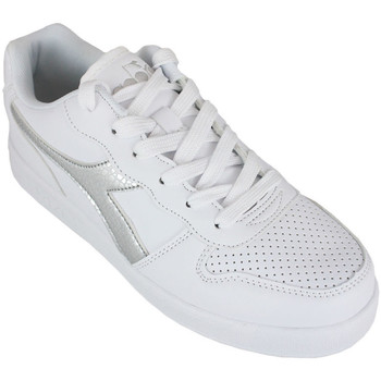 Sko Børn Sneakers Diadora 101.175781 01 C0516 White/Silver Sølv