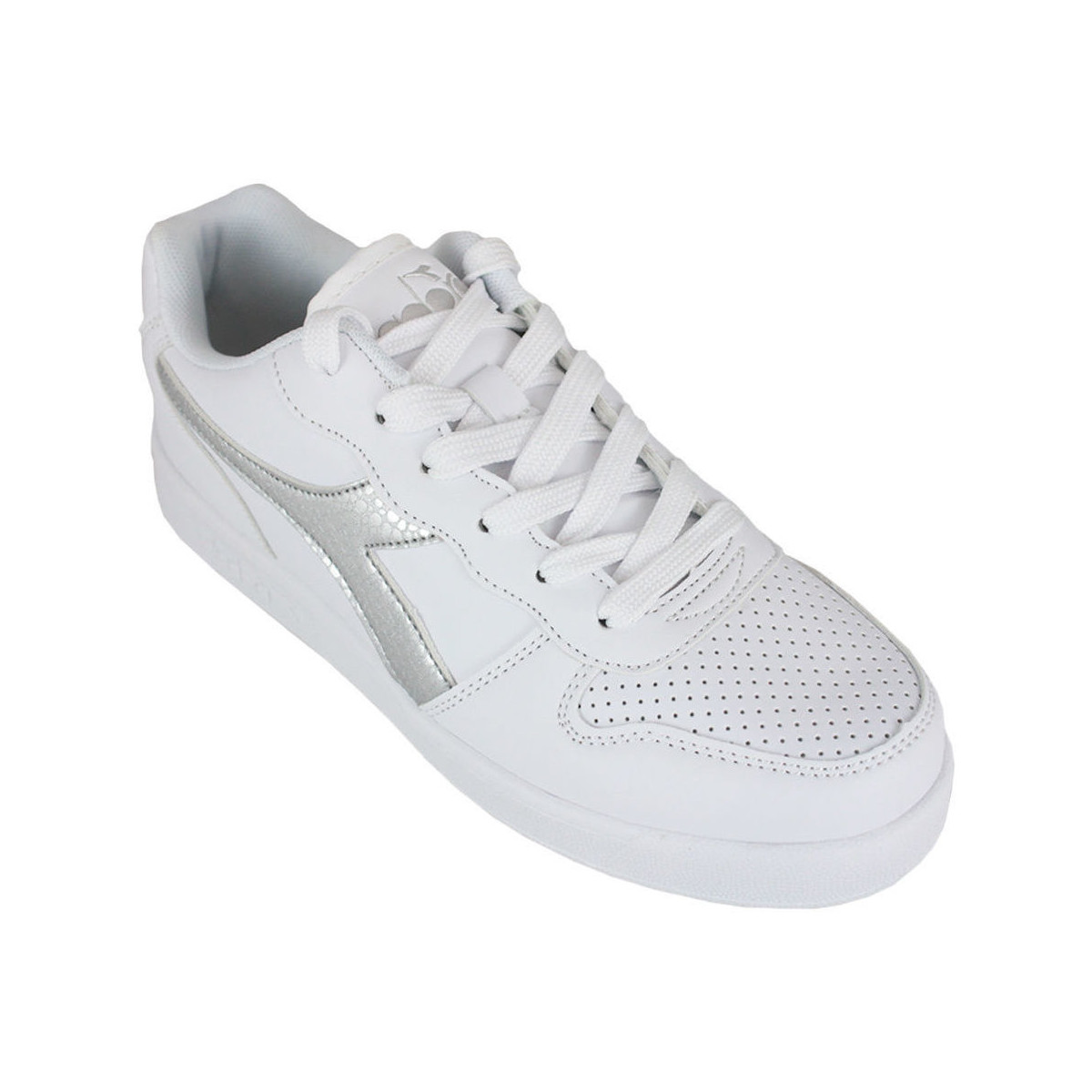 Sko Børn Sneakers Diadora 101.175781 01 C0516 White/Silver Sølv
