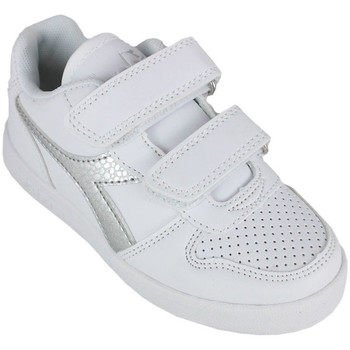 Sko Børn Sneakers Diadora 101.175782 01 C0516 White/Silver Sølv