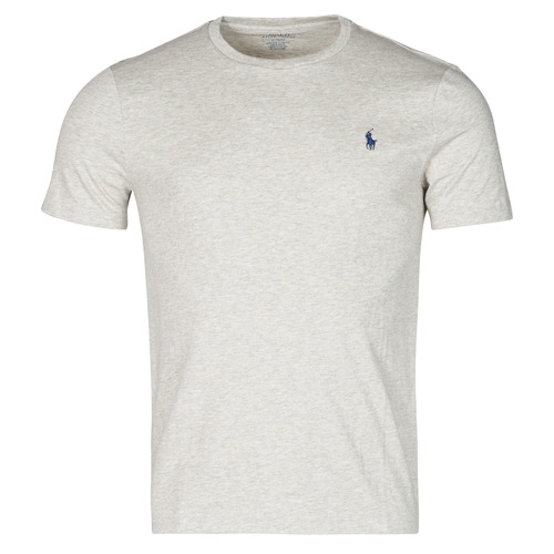 textil Herre T-shirts m. korte ærmer Polo Ralph Lauren T-SHIRT AJUSTE COL ROND EN COTON LOGO PONY PLAYER Grå