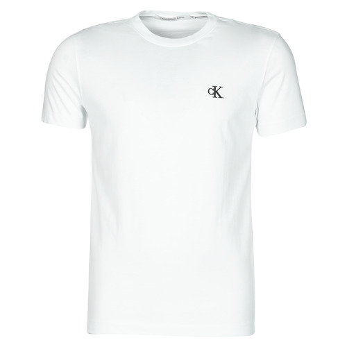 krog at forstå vokal Calvin Klein Jeans YAF Hvid - Gratis fragt | Spartoo.dk ! - textil T-shirts  m. korte ærmer Herre 263,00 Kr