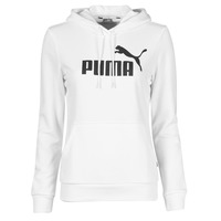 textil Dame Sweatshirts Puma ESS LOGO HOODY TR Hvid